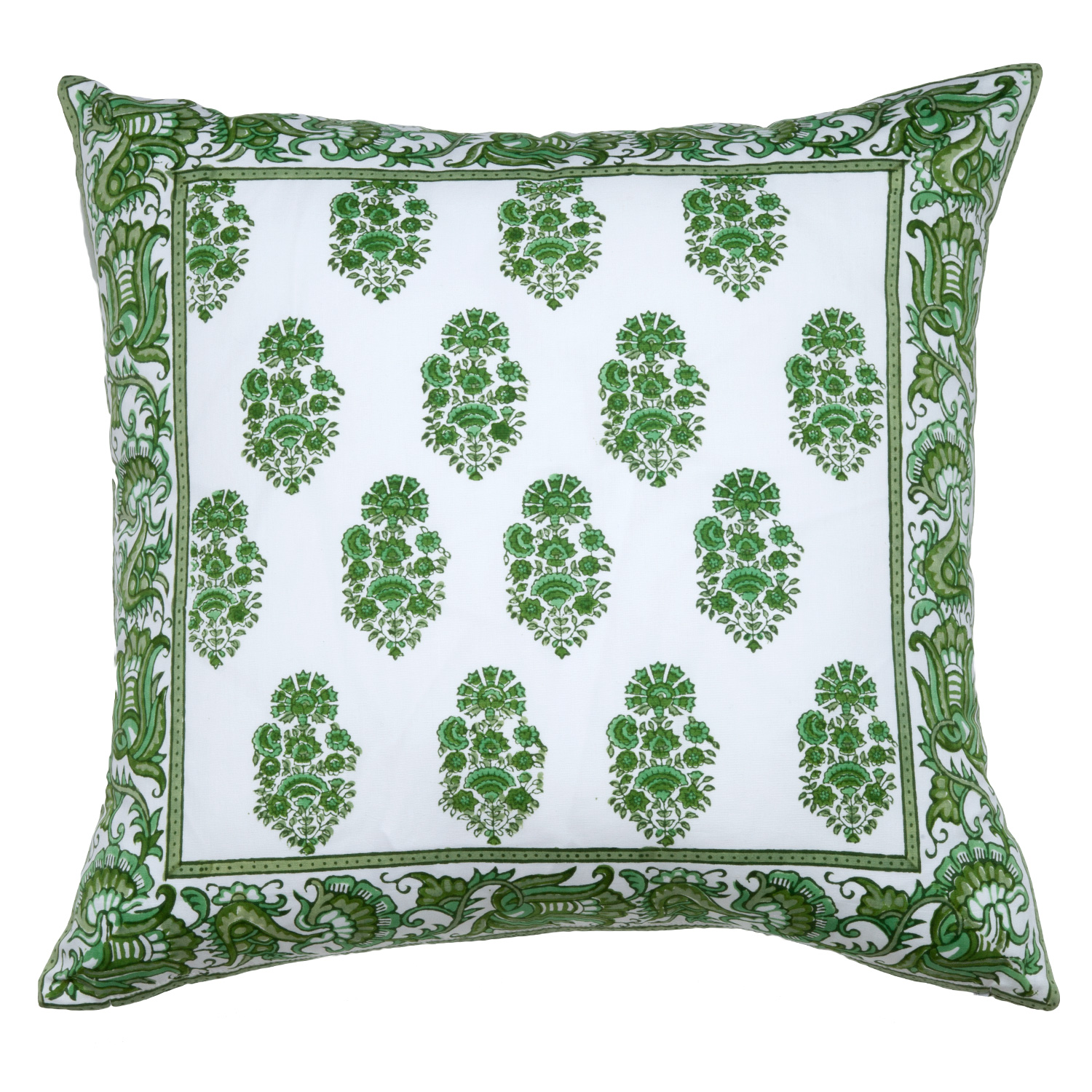 Aria-Riya Reversible Pillow Cover - Green
